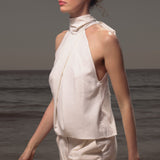 Nysa Top - Ivory Silk Noil