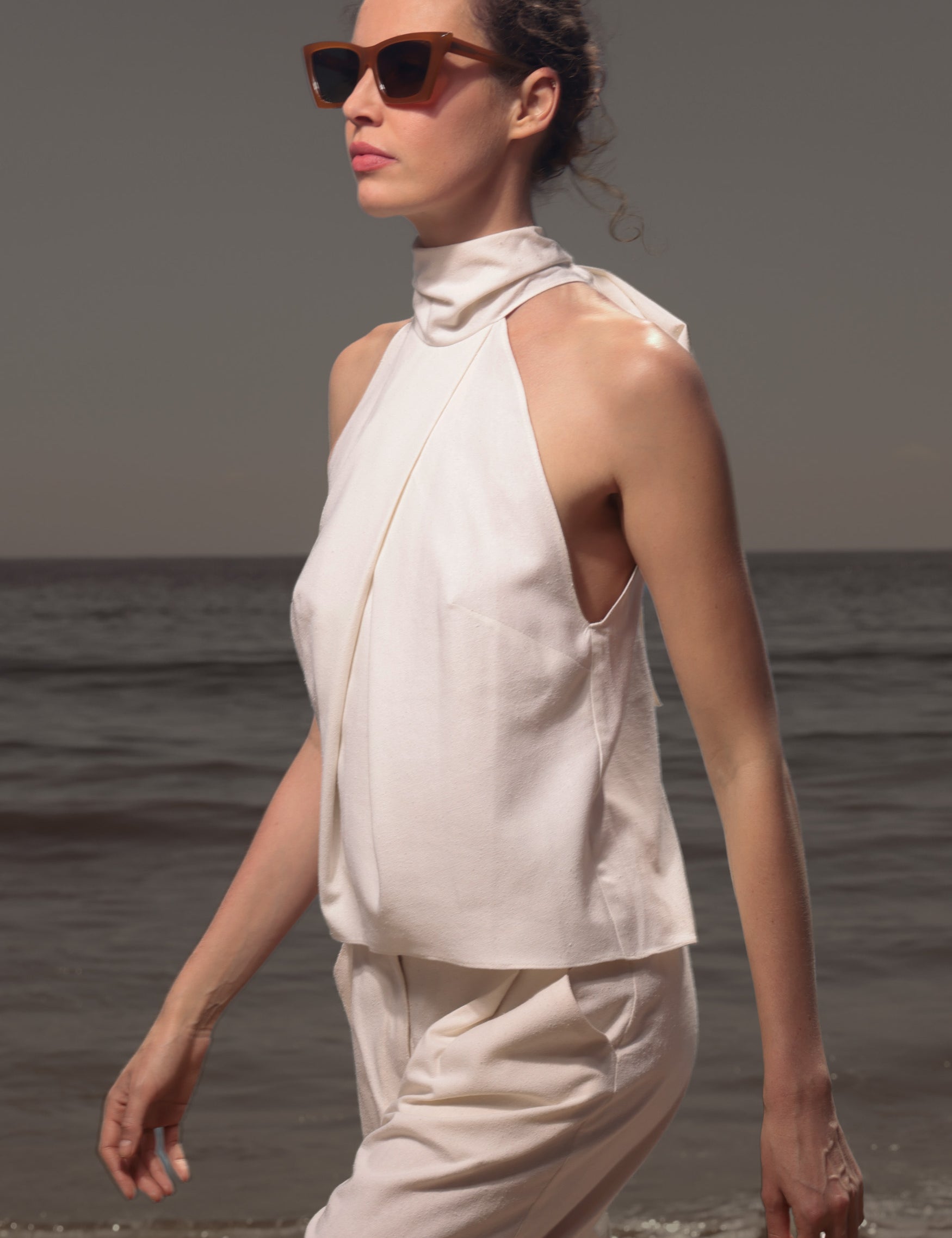 Nysa Top - Ivory Silk Noil