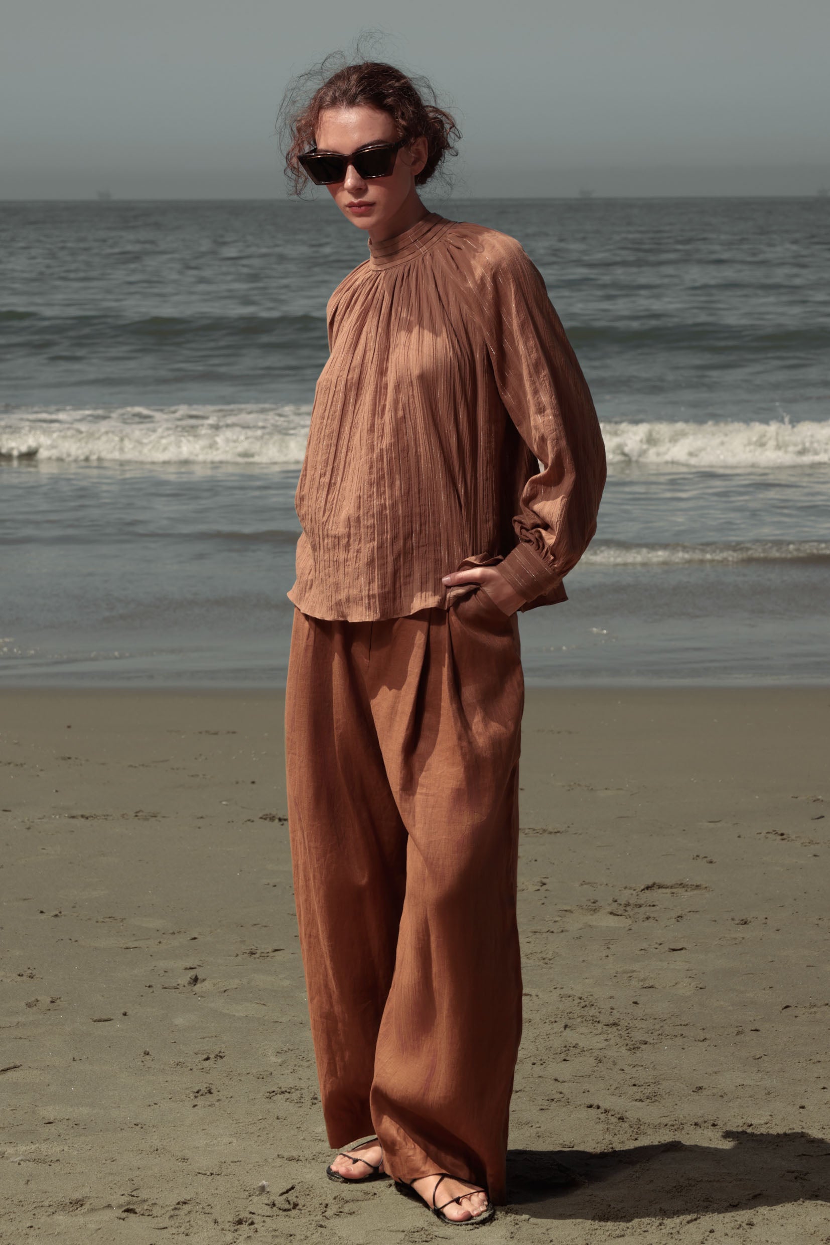 Verse Top - Sabel Lurex Gauze - Heidi Merrick