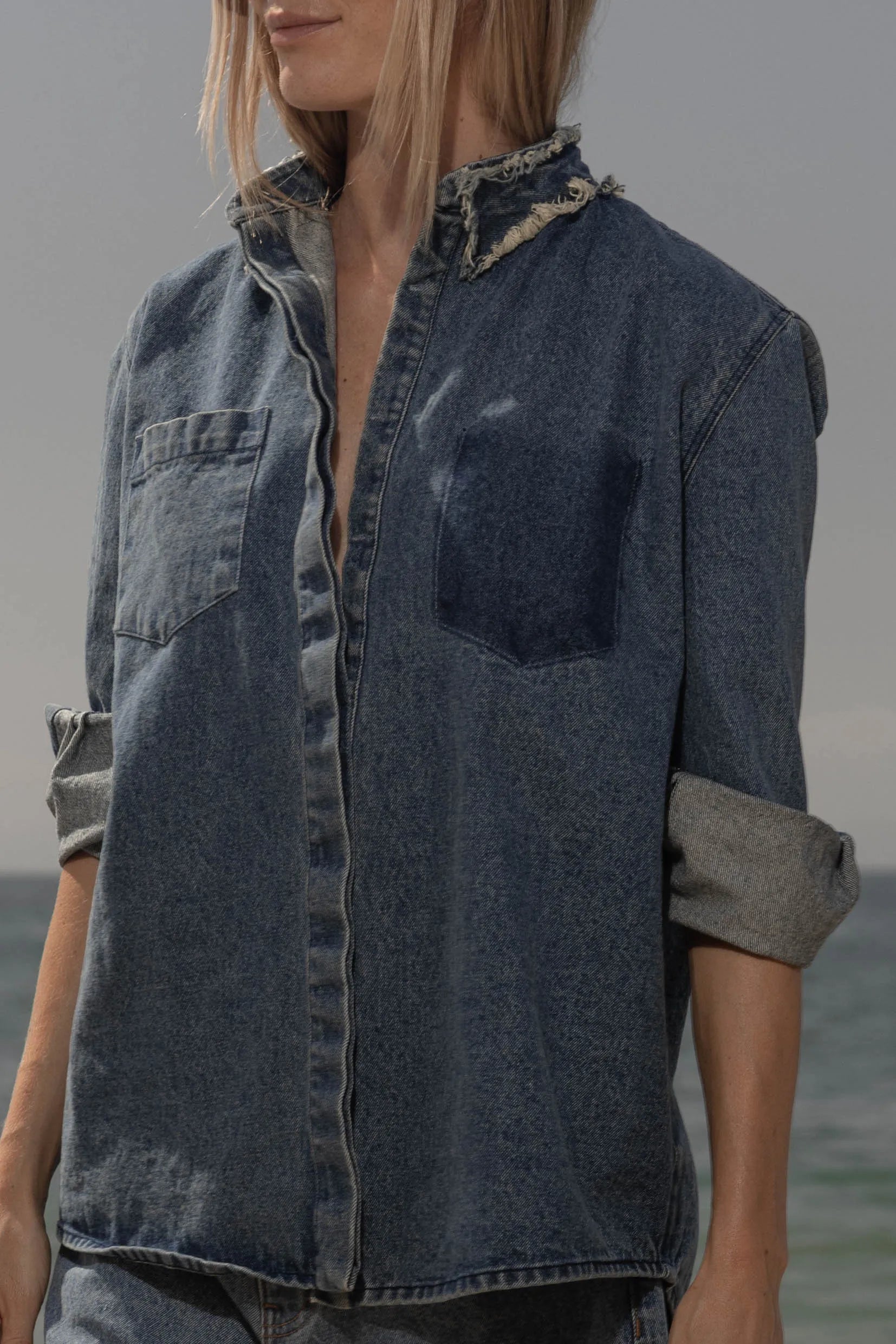 Lisi Top - Denim - Heidi Merrick