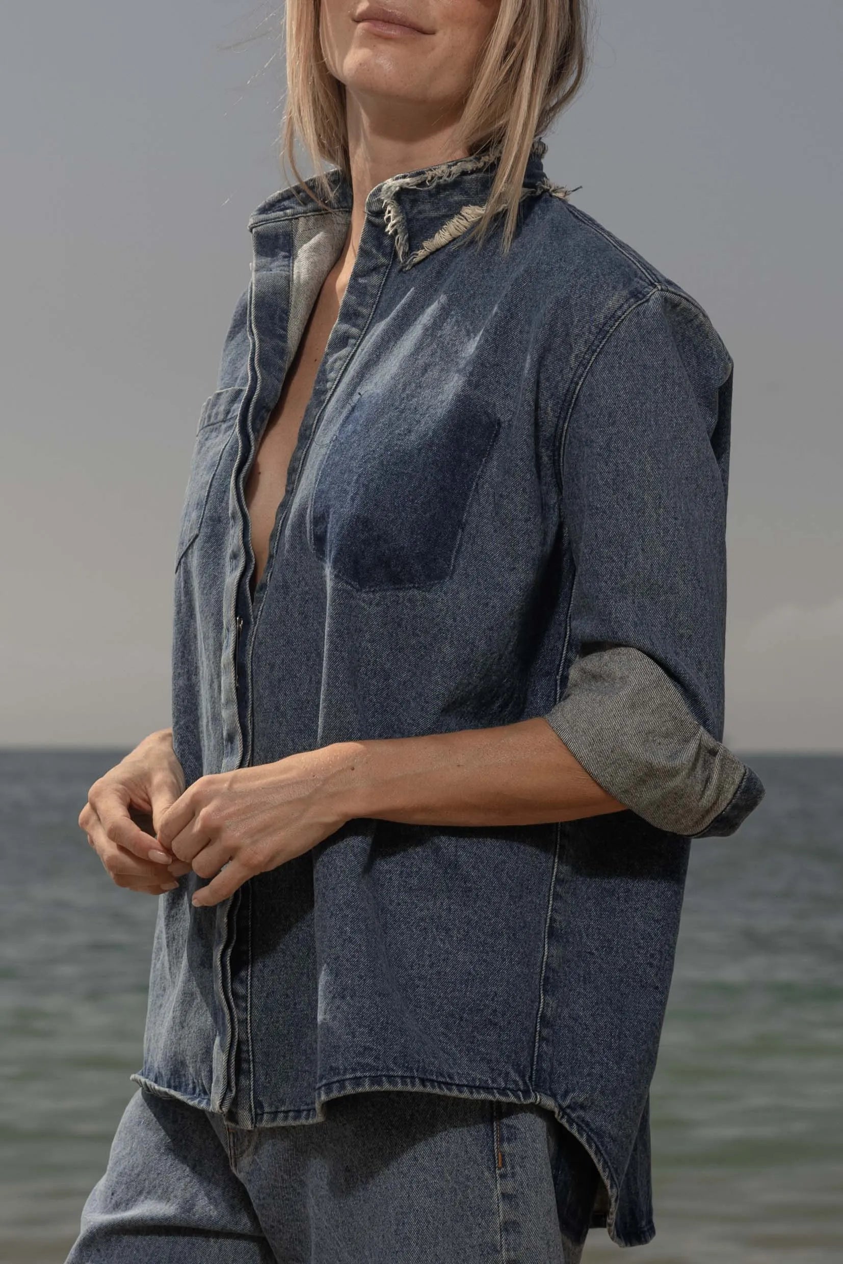 Lisi Top - Denim - Heidi Merrick
