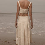 Contessa Skirt - Ivory Silk & Hemp - Heidi Merrick
