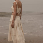Contessa Skirt - Ivory Silk & Hemp - Heidi Merrick