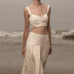 Contessa Skirt - Ivory Silk & Hemp - Heidi Merrick