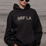 SRF LA Unisex Hoodie - Cream on Black - Heidi Merrick