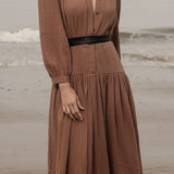 Barcelona Dress - Sable Gauze - Heidi Merrick