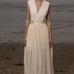 Corsica Dress - Ivory Tissue Linen - Heidi Merrick