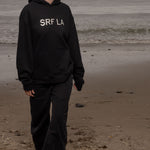 SRF LA Unisex Hoodie - Cream on Black - Heidi Merrick