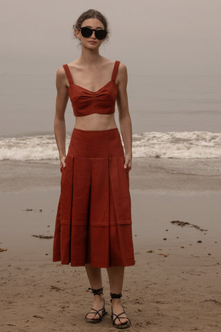 Contessa Skirt - Sienna Silk & Hemp