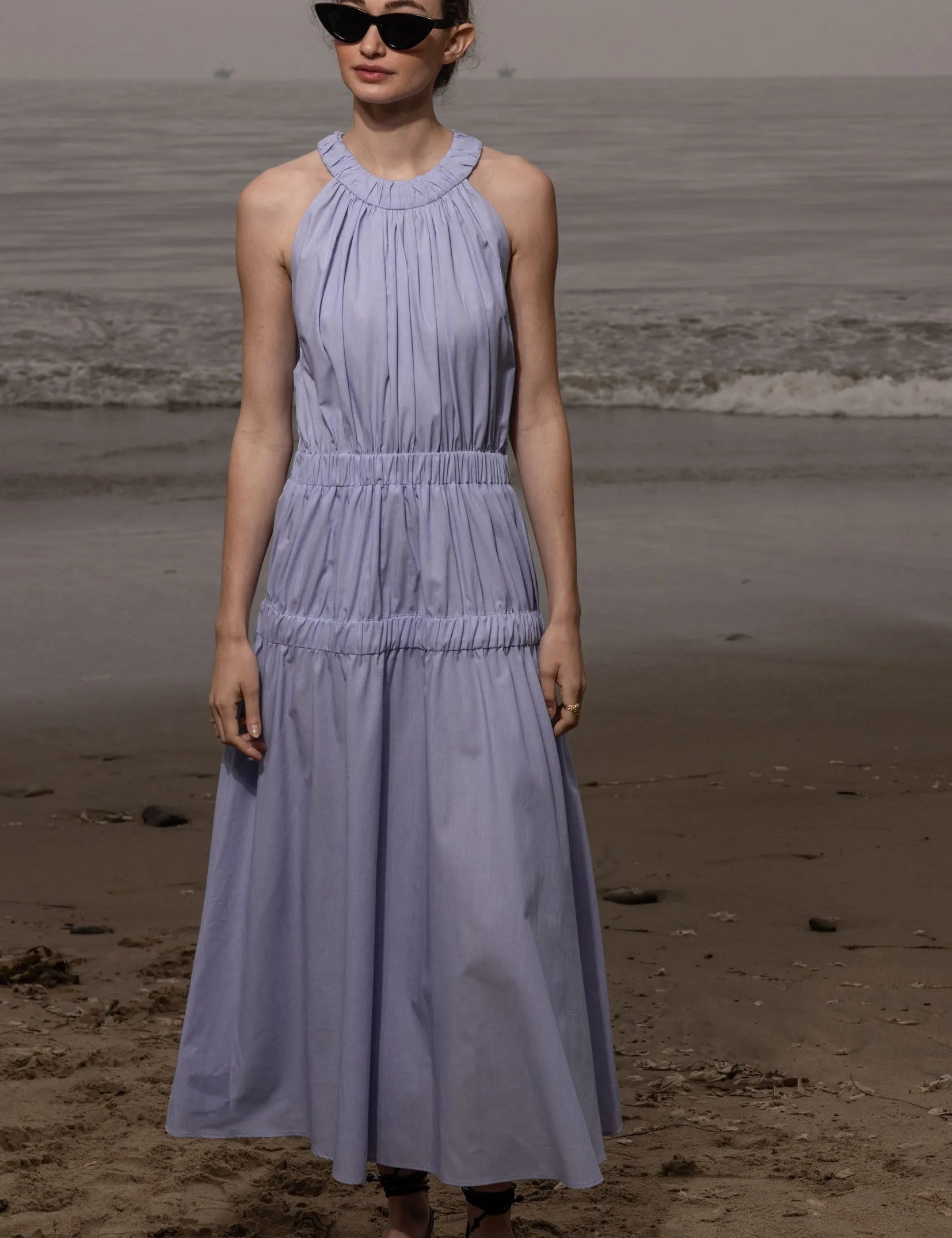 Idyll Dress - Stripe Shirting - Heidi Merrick