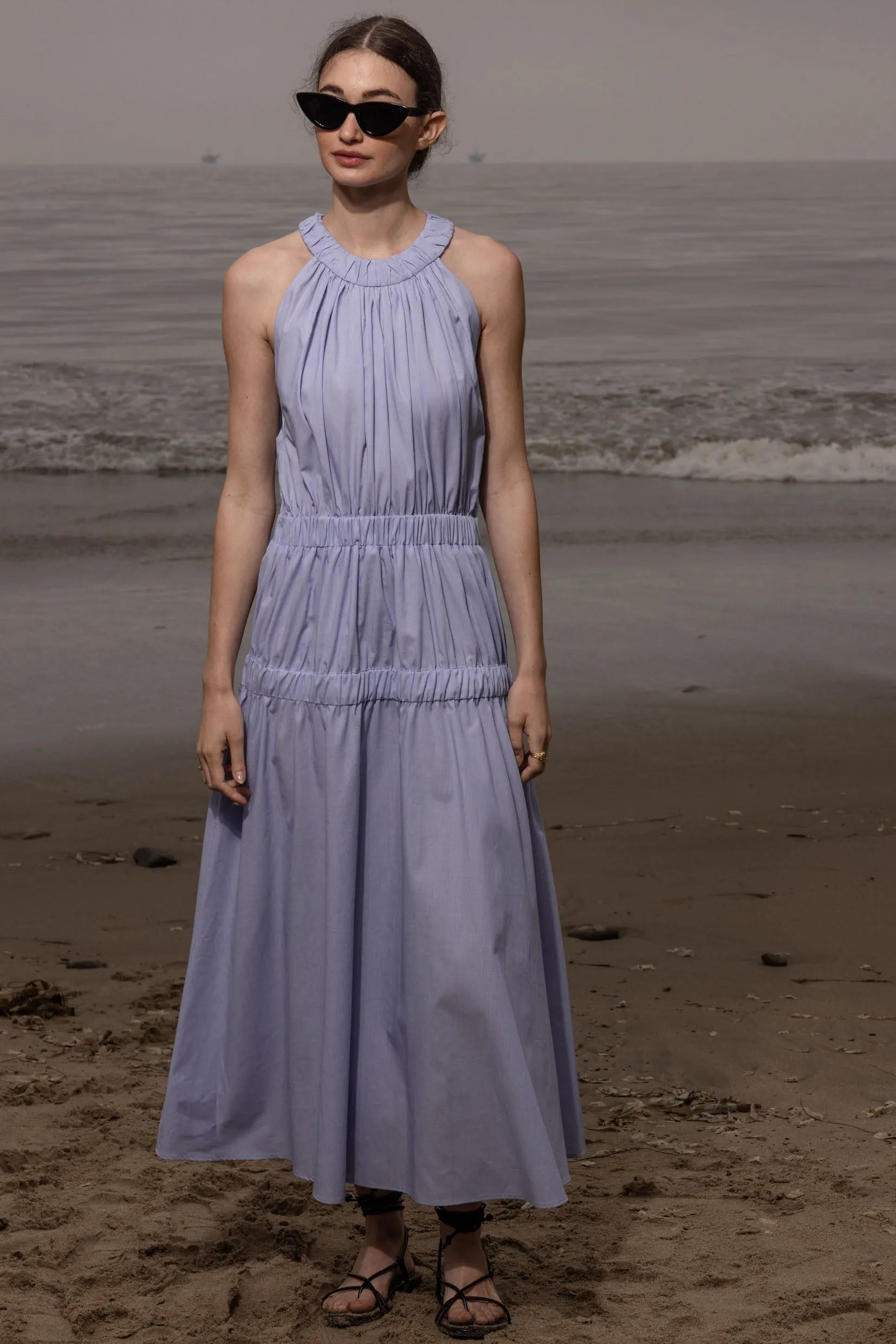 Idyll Dress - Stripe Shirting - Heidi Merrick