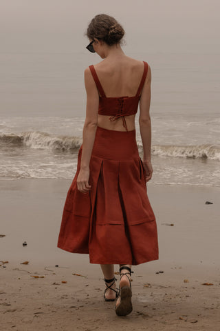 Contessa Skirt - Sienna Silk & Hemp