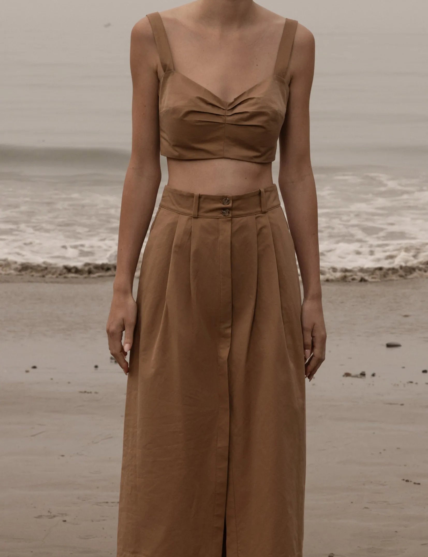 Camille Skirt - Caramel Trench - Heidi Merrick