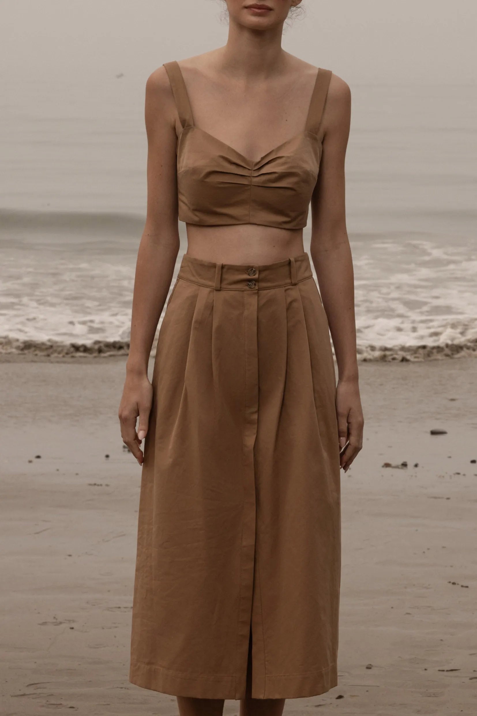 Camille Skirt - Caramel Trench - Heidi Merrick
