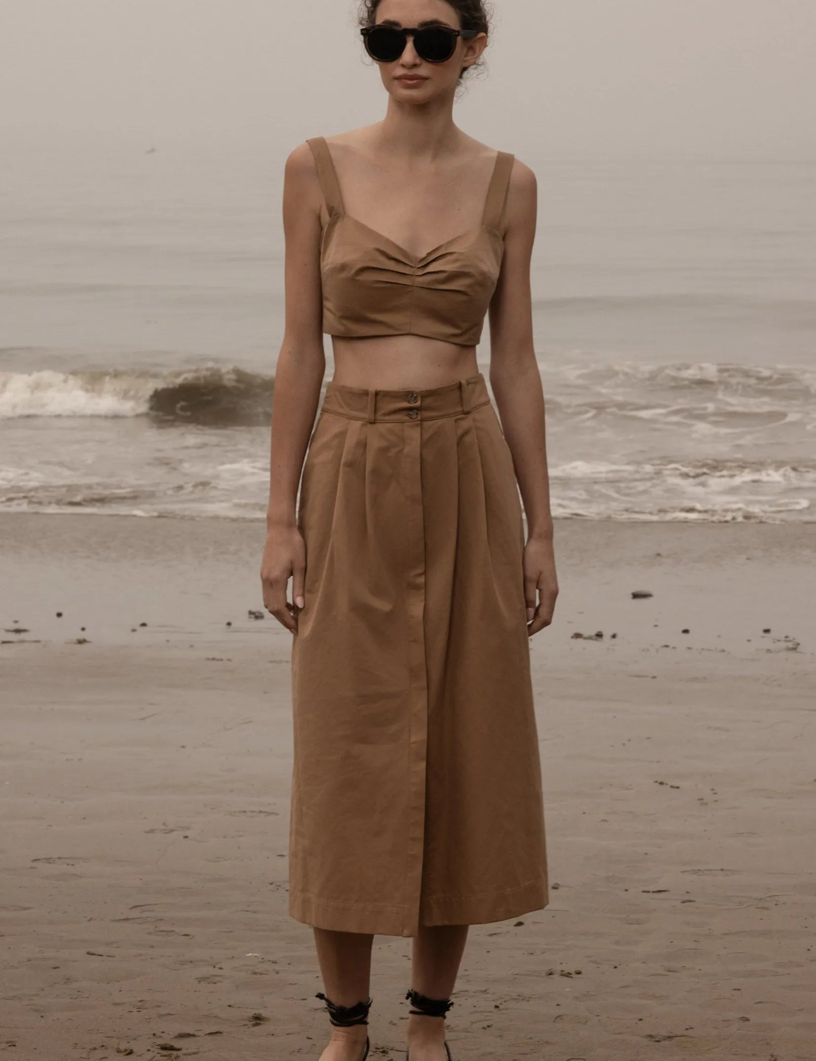 Camille Skirt - Caramel Trench - Heidi Merrick