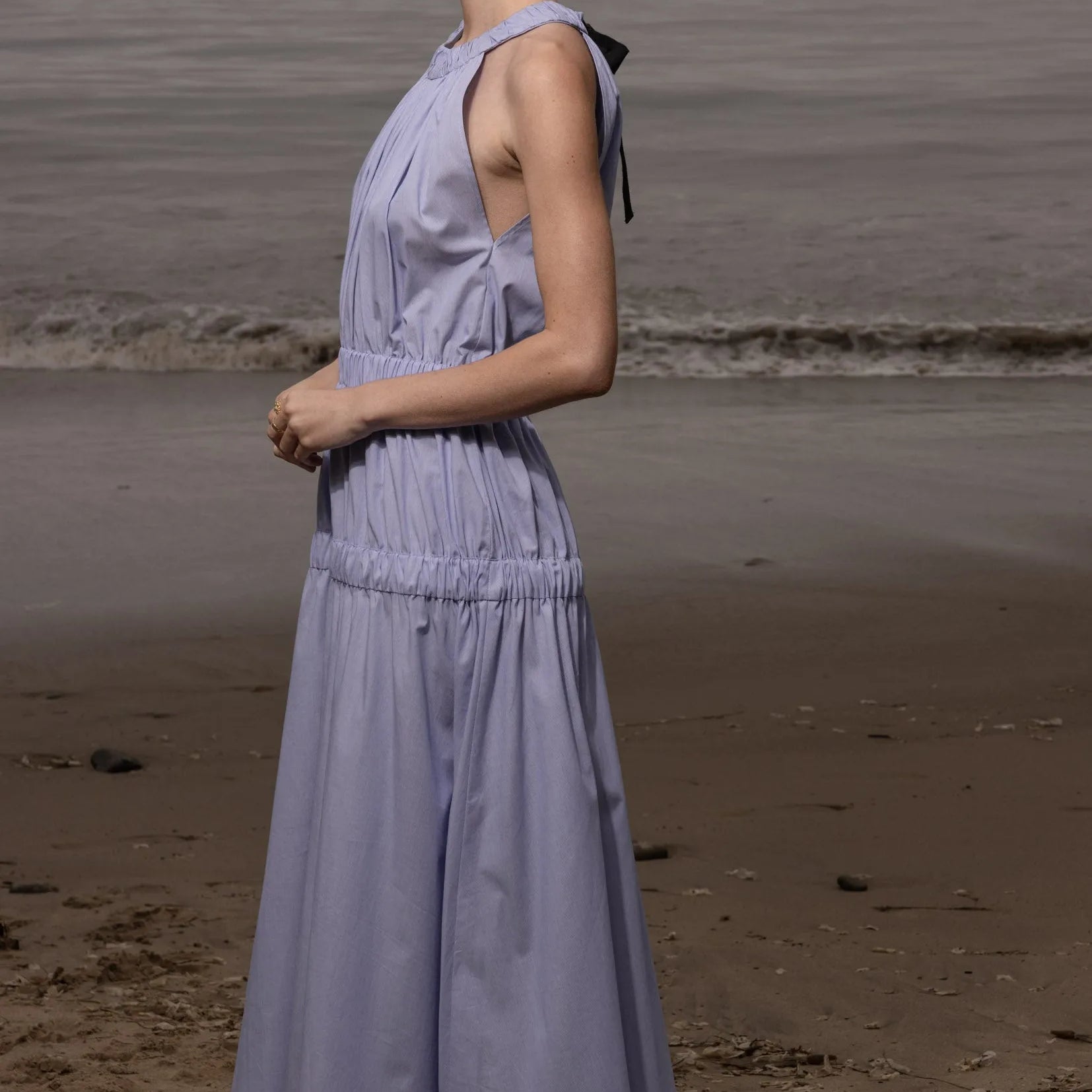 Idyll Dress - Stripe Shirting - Heidi Merrick