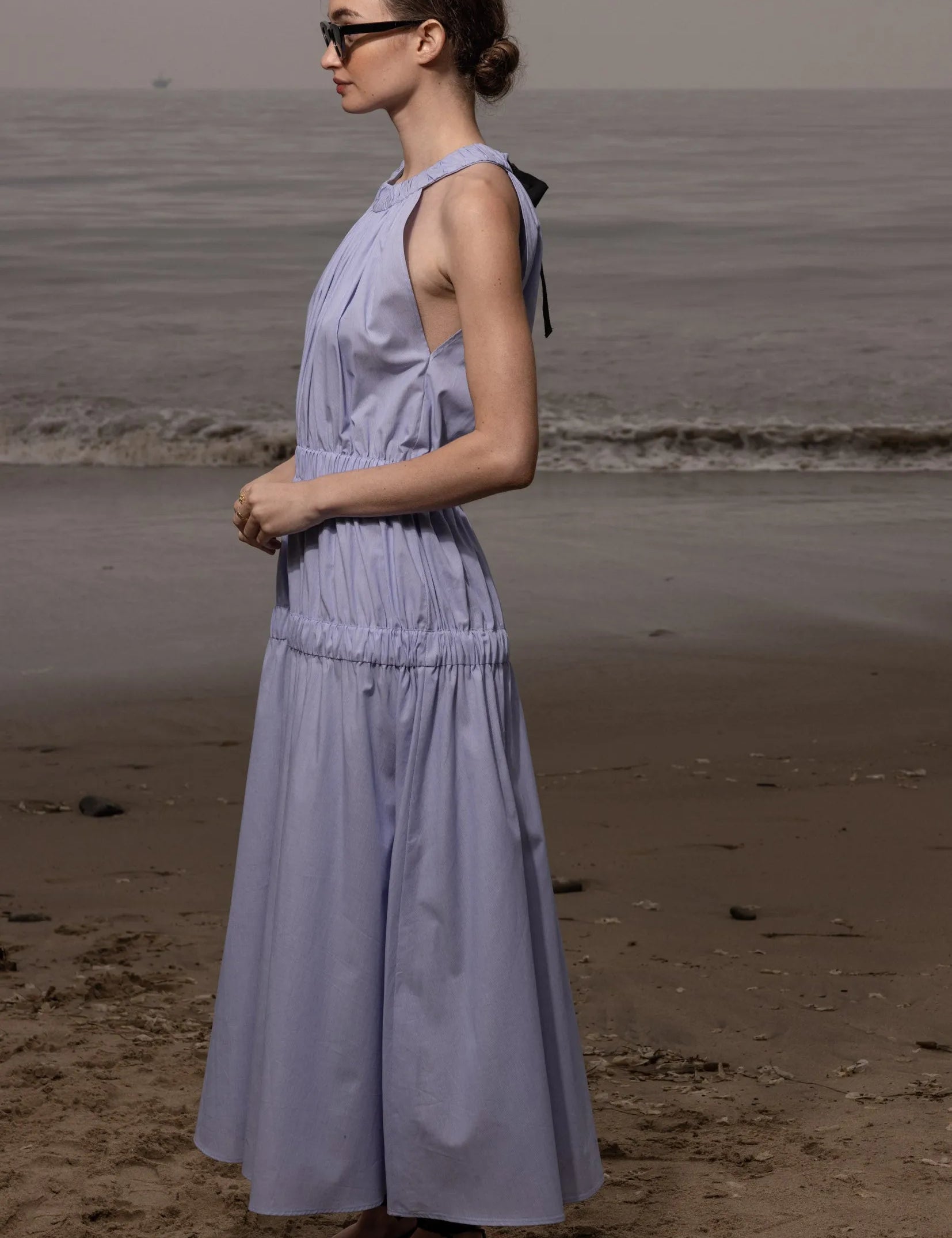 Idyll Dress - Stripe Shirting - Heidi Merrick