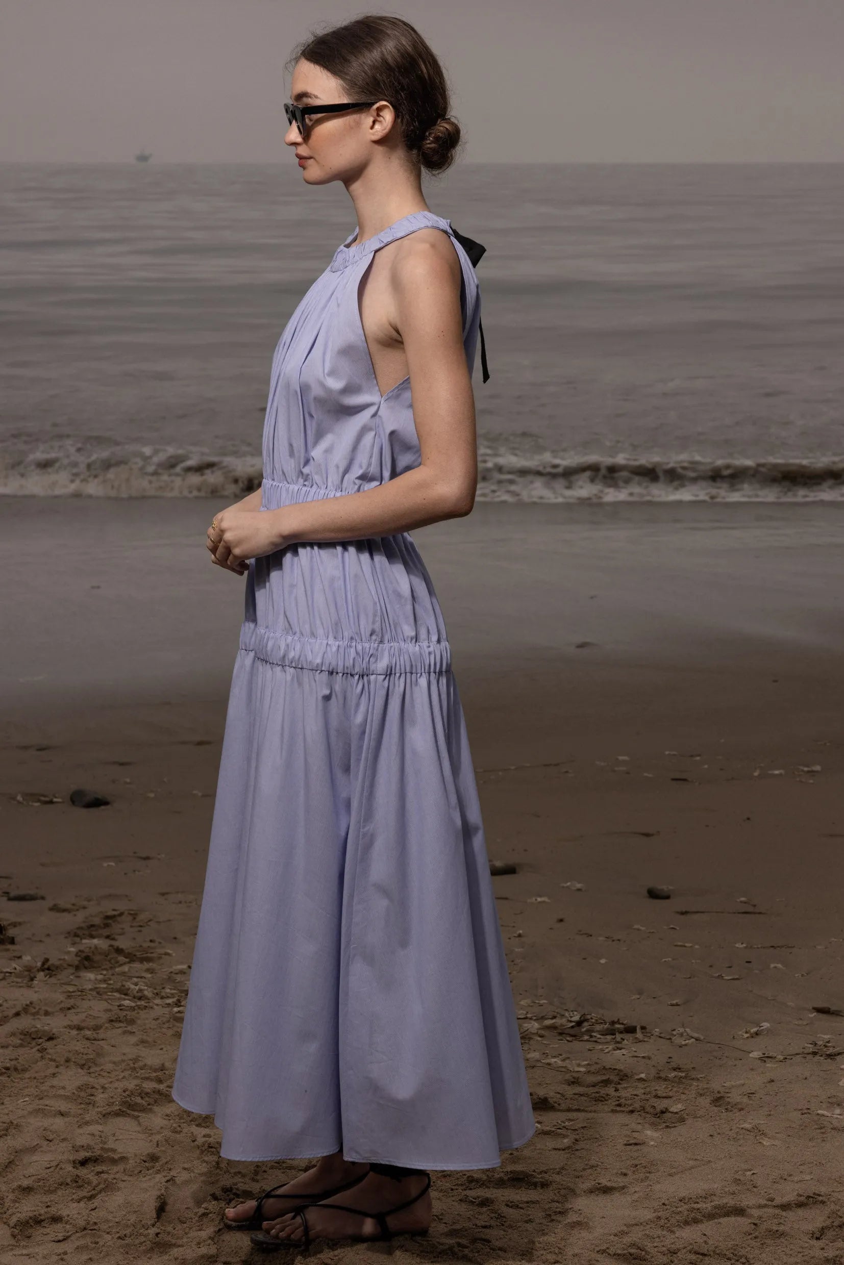 Idyll Dress - Stripe Shirting - Heidi Merrick