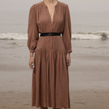 Barcelona Dress - Sable Gauze - Heidi Merrick