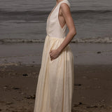 Corsica Dress - Ivory Tissue Linen - Heidi Merrick