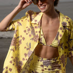 Bali Shirt - Yellow Batik - Heidi Merrick