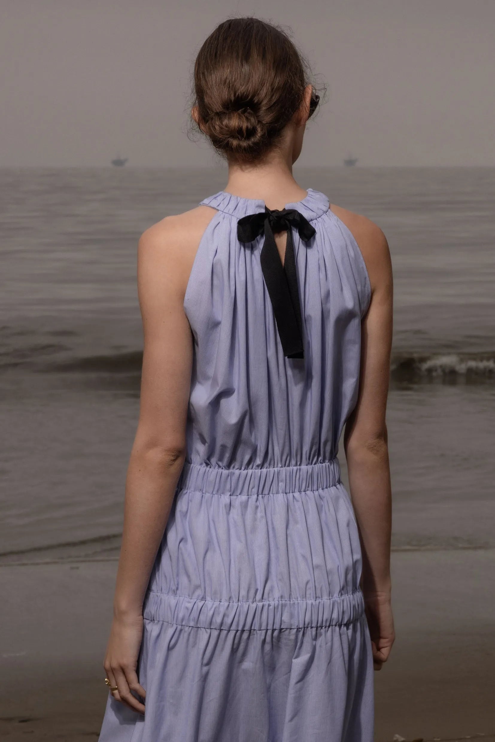 Idyll Dress - Stripe Shirting - Heidi Merrick