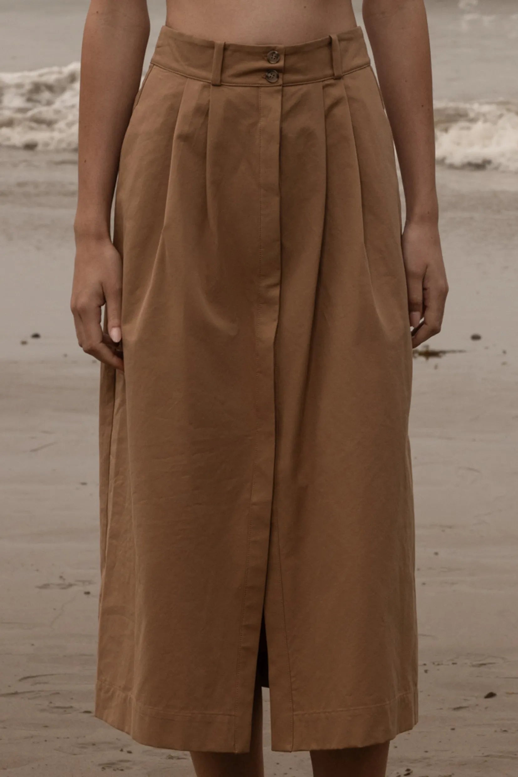 Camille Skirt - Caramel Trench - Heidi Merrick