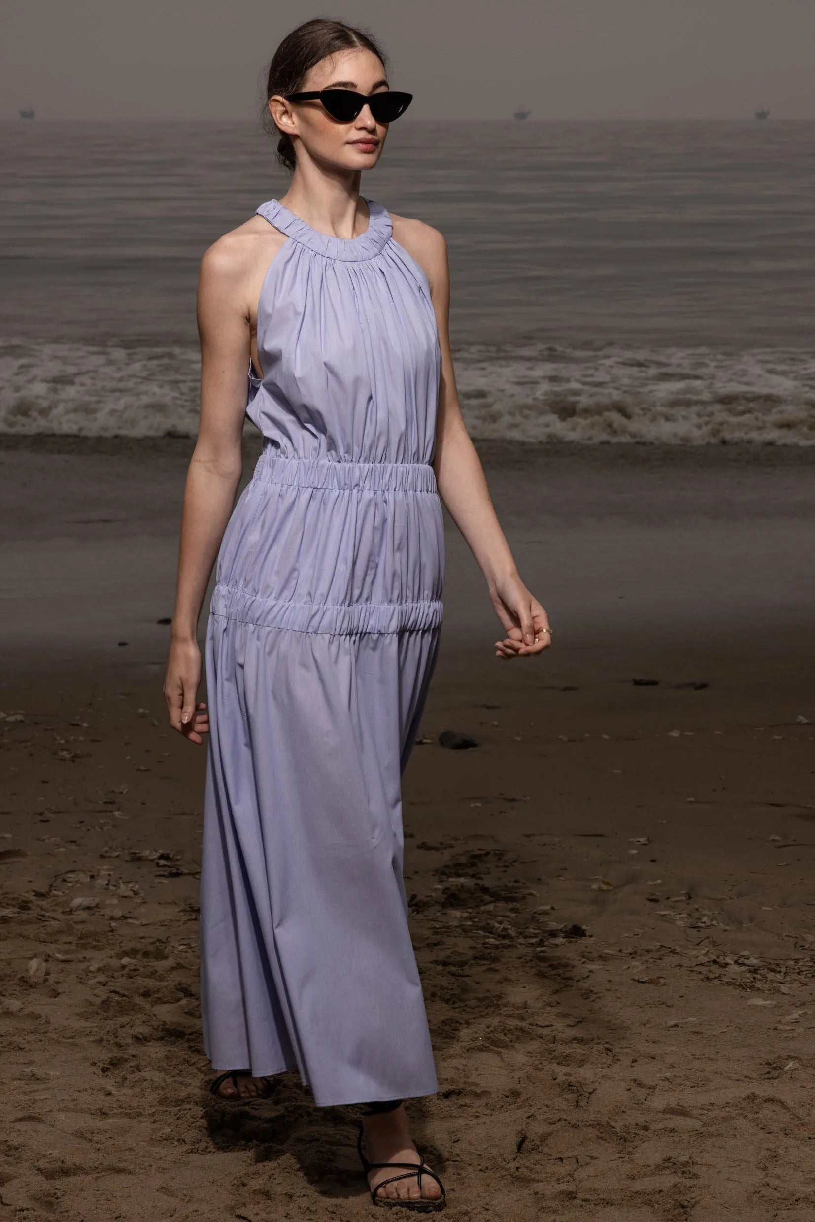 Idyll Dress - Stripe Shirting - Heidi Merrick