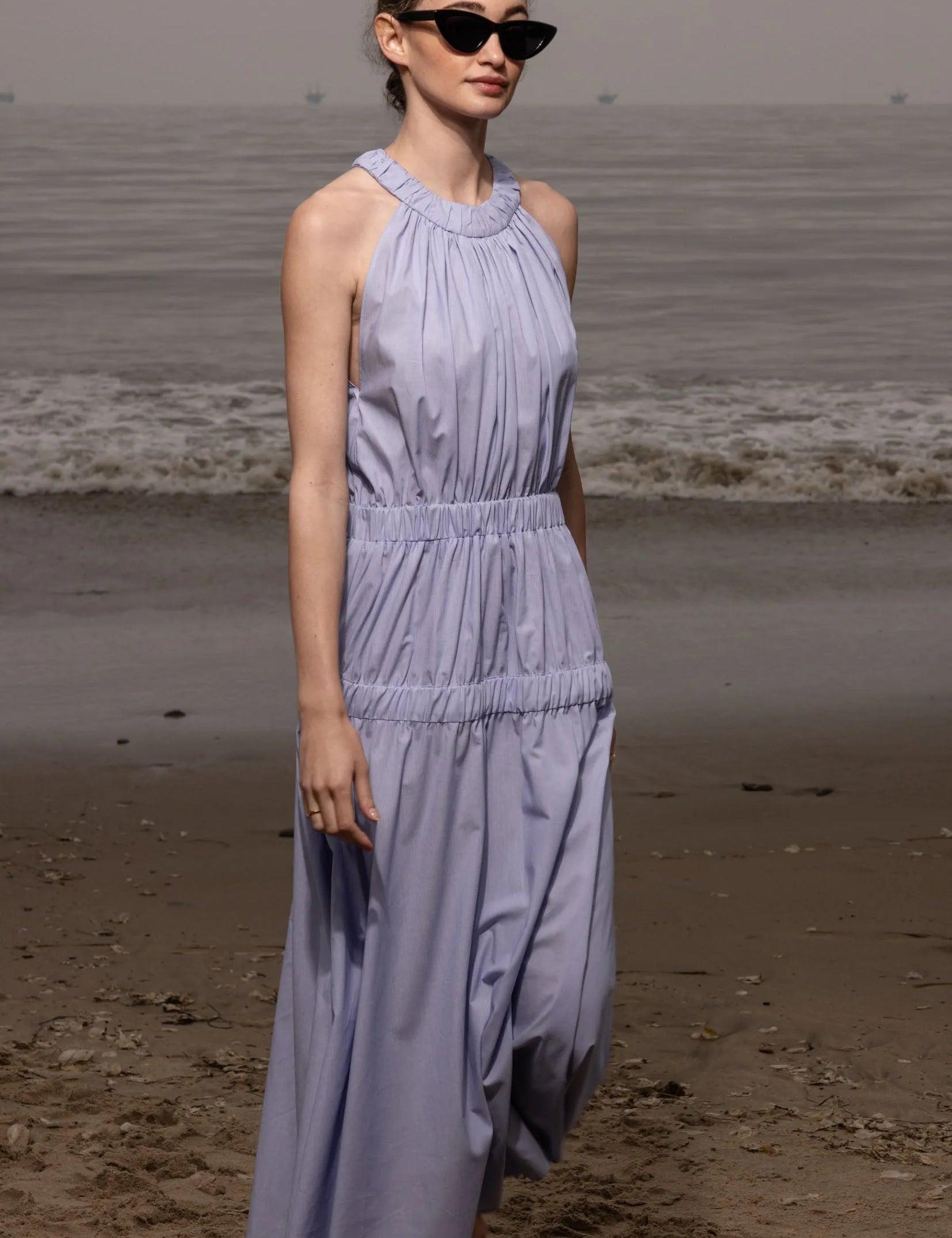 Idyll Dress - Stripe Shirting - Heidi Merrick