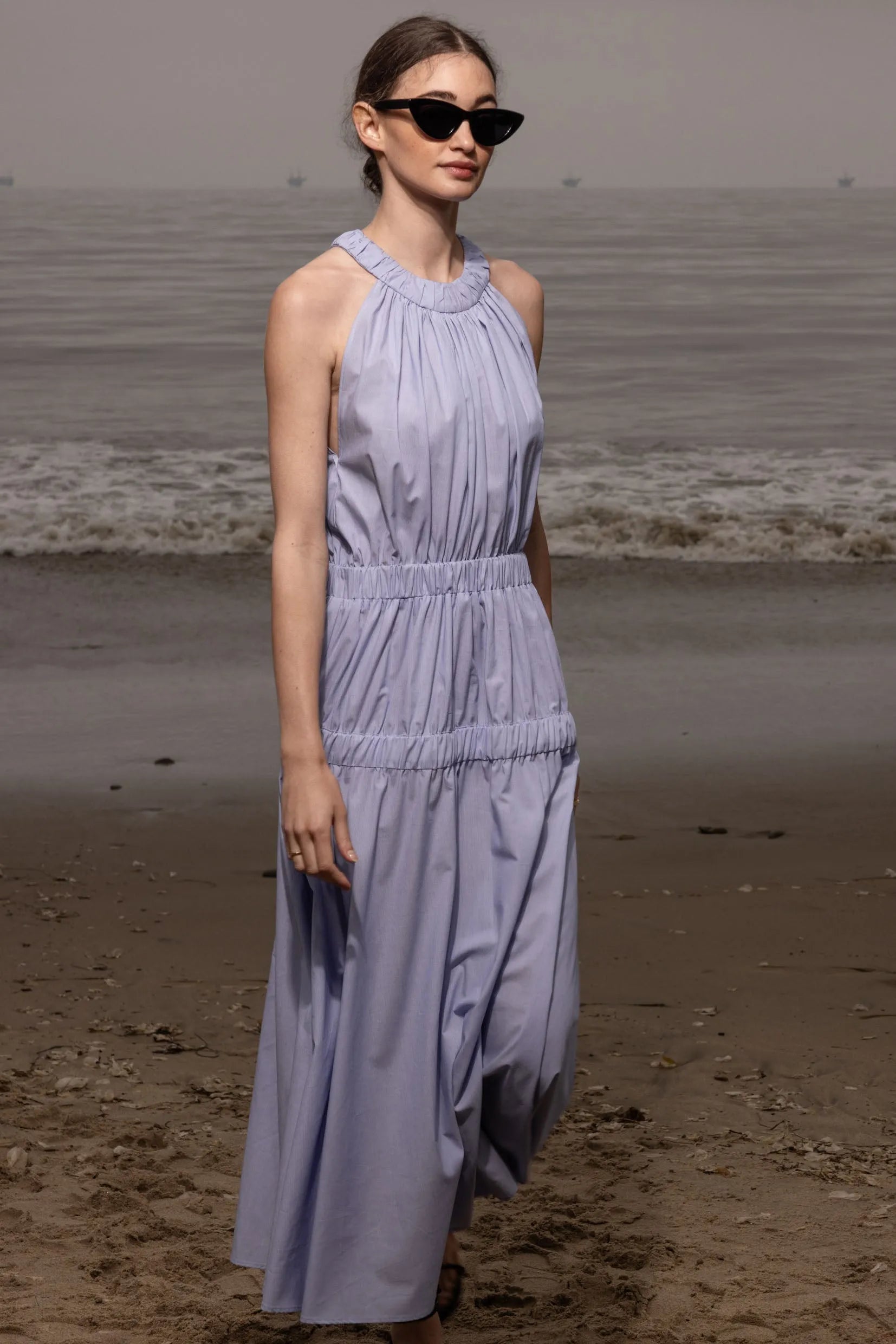 Idyll Dress - Stripe Shirting - Heidi Merrick