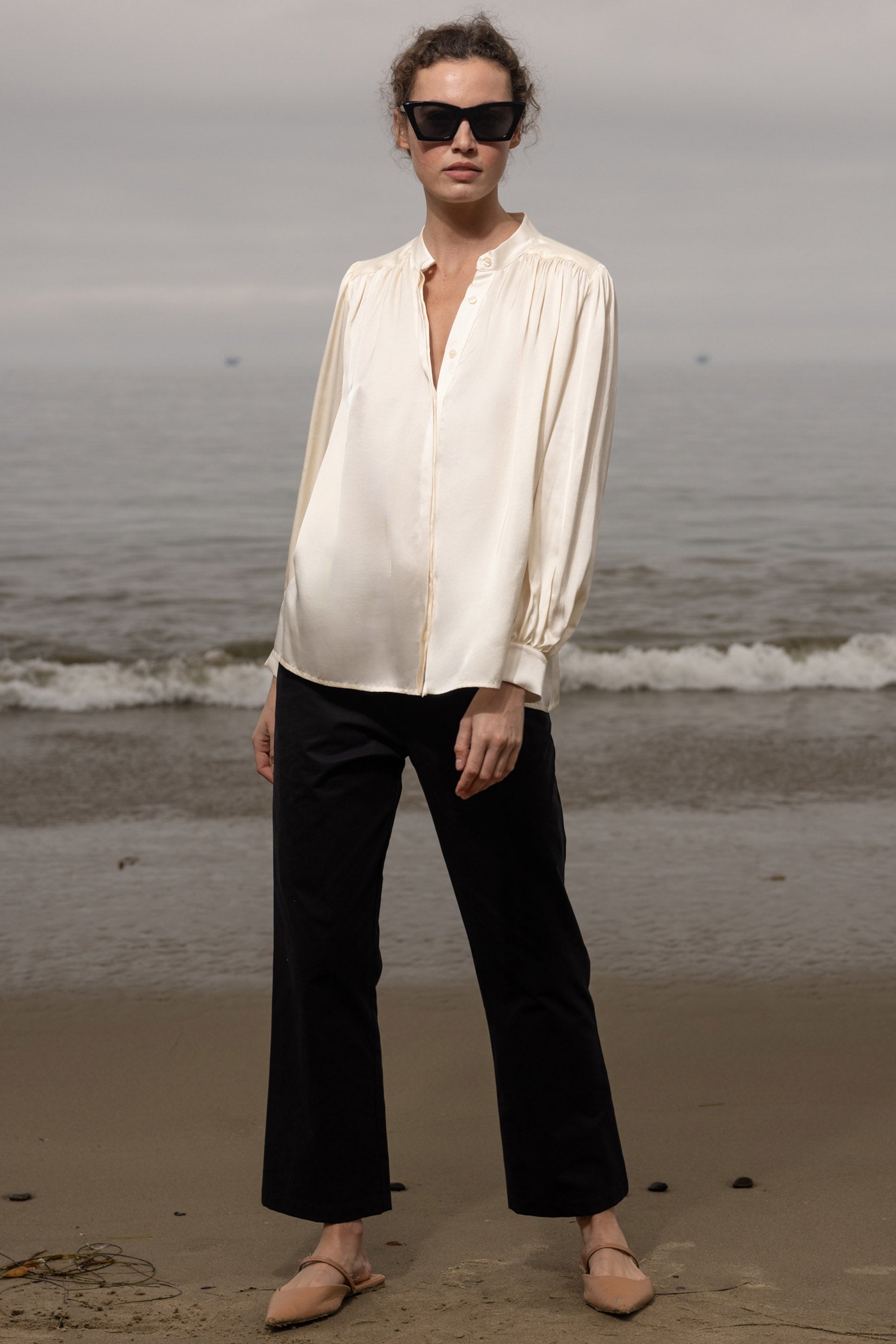 Farah Blouse - Cream - Heidi Merrick