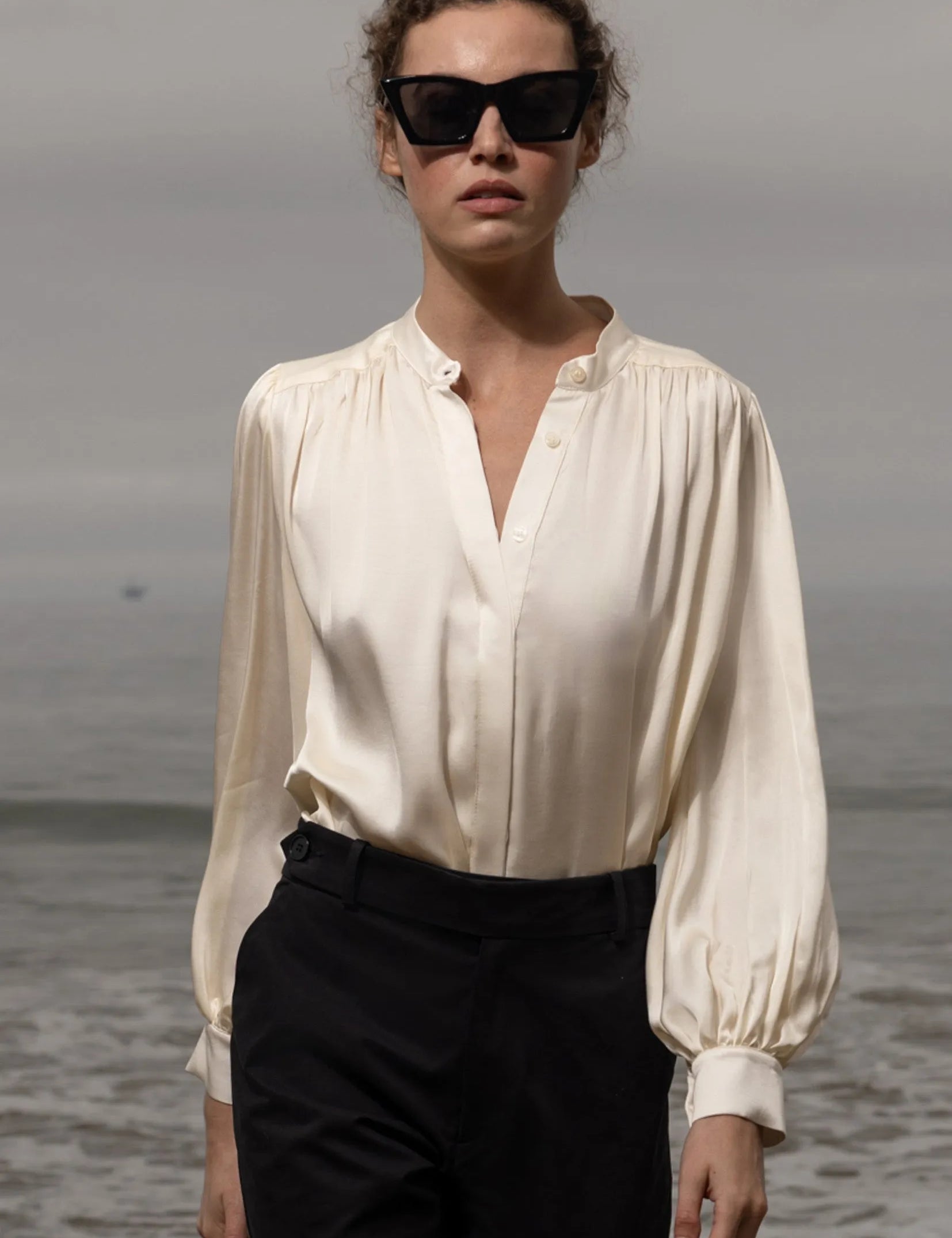 Farah Blouse - Cream - Heidi Merrick