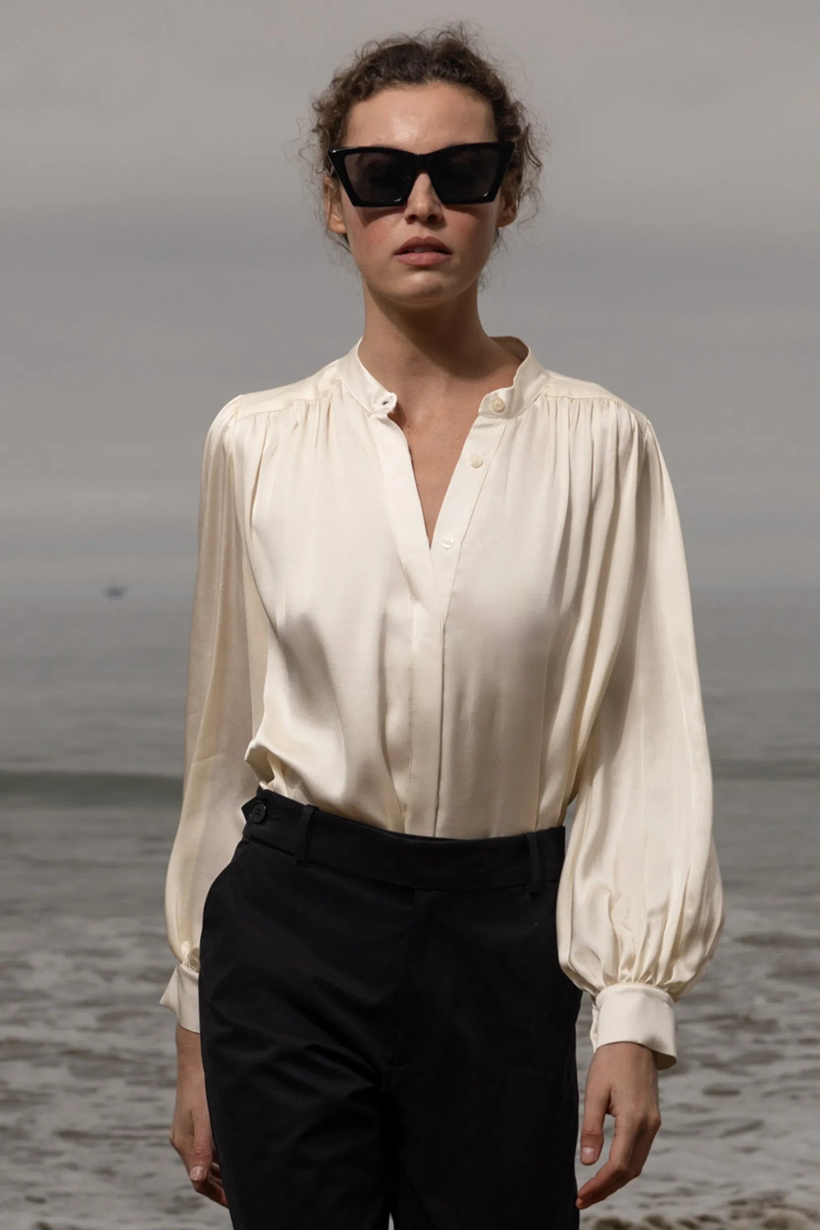 Farah Blouse - Cream - Heidi Merrick