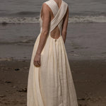 Corsica Dress - Ivory Tissue Linen - Heidi Merrick