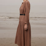 Barcelona Dress - Sable Gauze - Heidi Merrick