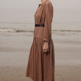 Barcelona Dress - Sable Gauze - Heidi Merrick