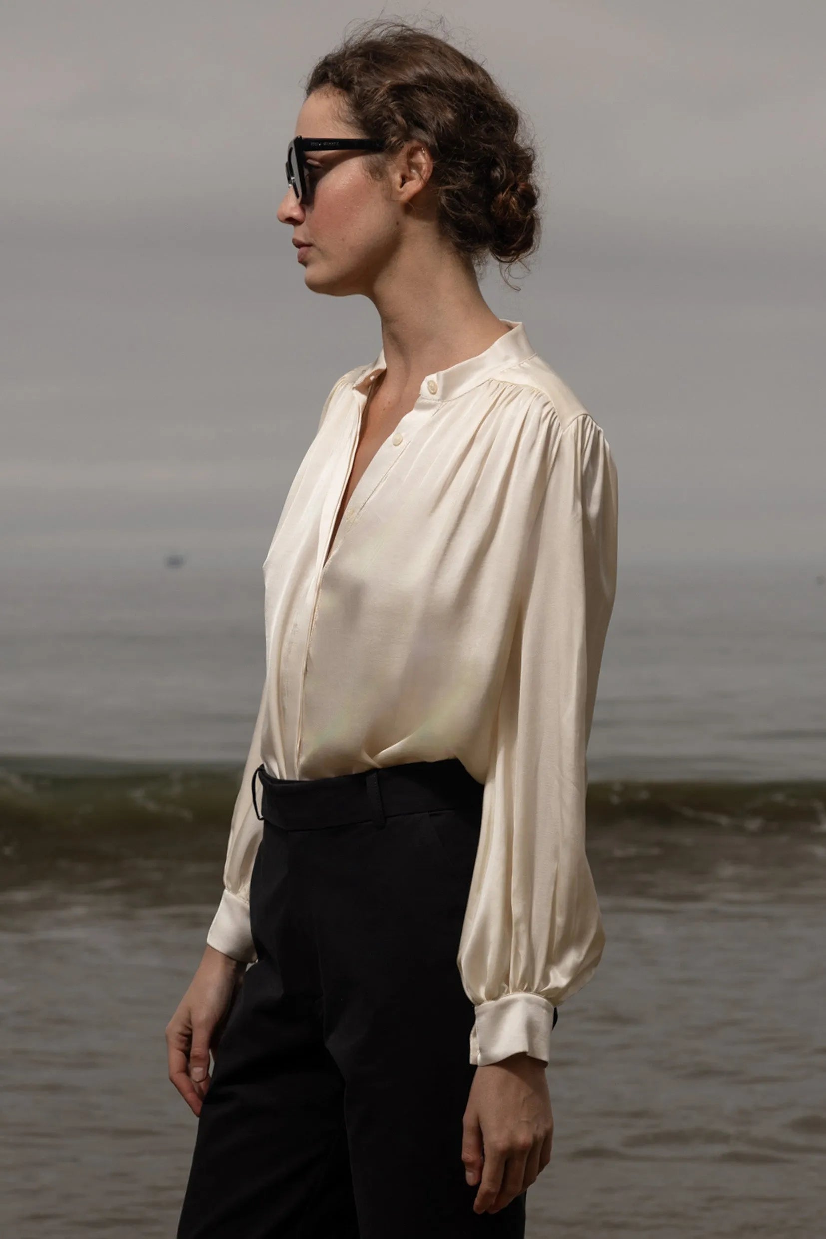 Farah Blouse - Cream - Heidi Merrick