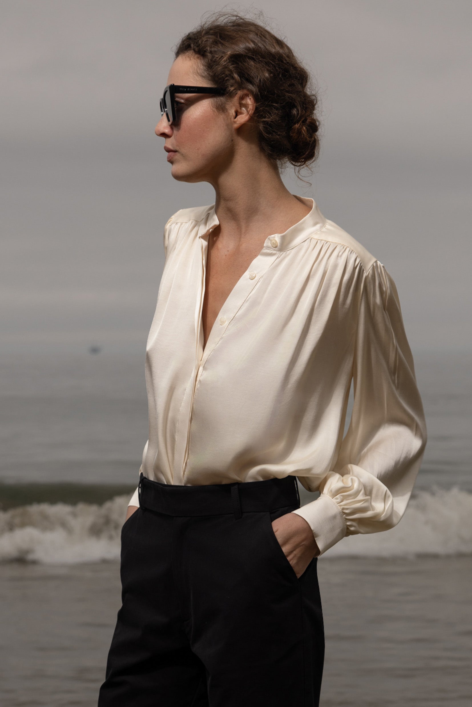 Farah Blouse - Cream - Heidi Merrick