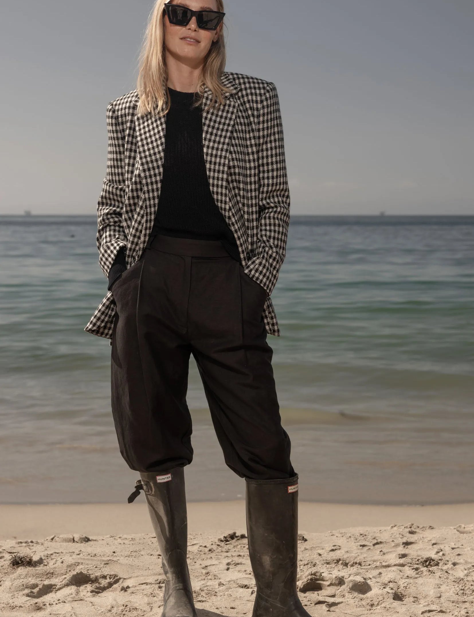Wallace Blazer - Check Wool - Heidi Merrick