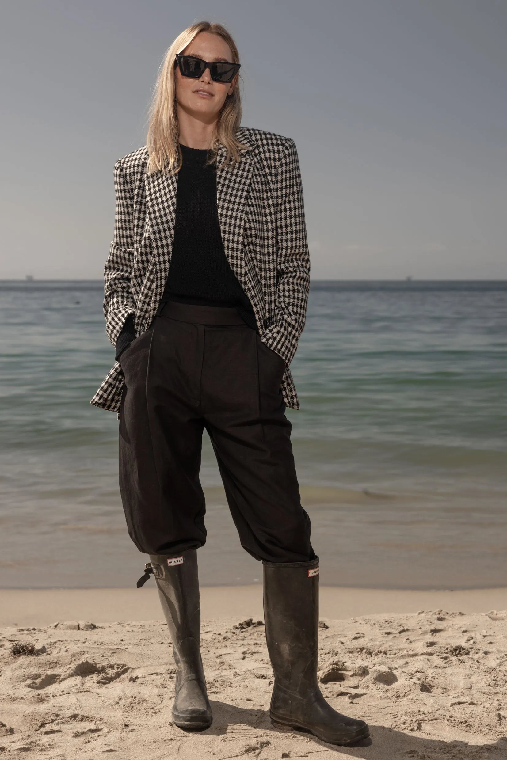 Wallace Blazer - Check Wool - Heidi Merrick