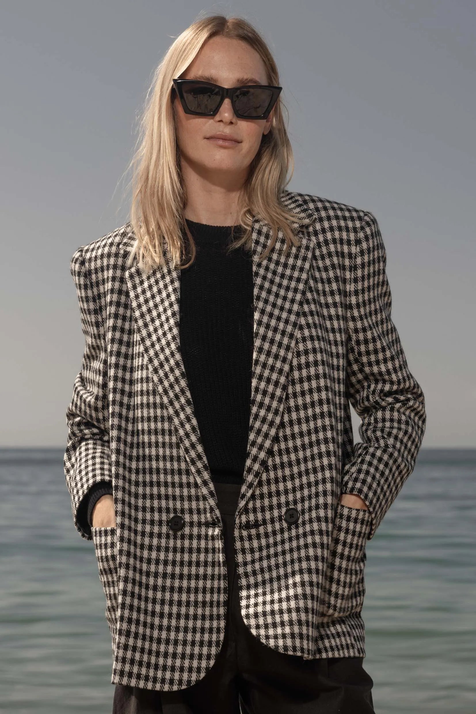 Wallace Blazer - Check Wool - Heidi Merrick