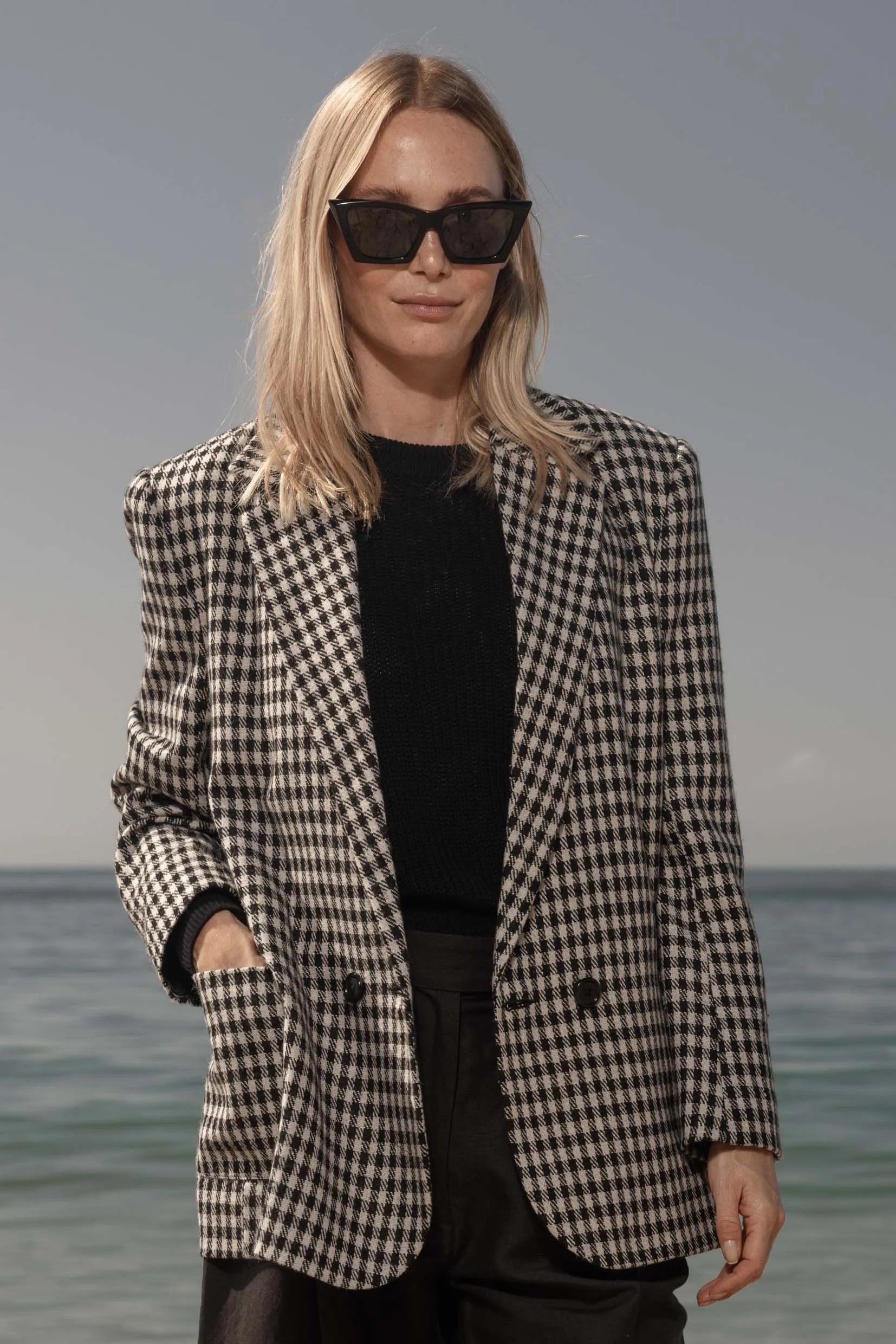Wallace Blazer - Check Wool - Heidi Merrick