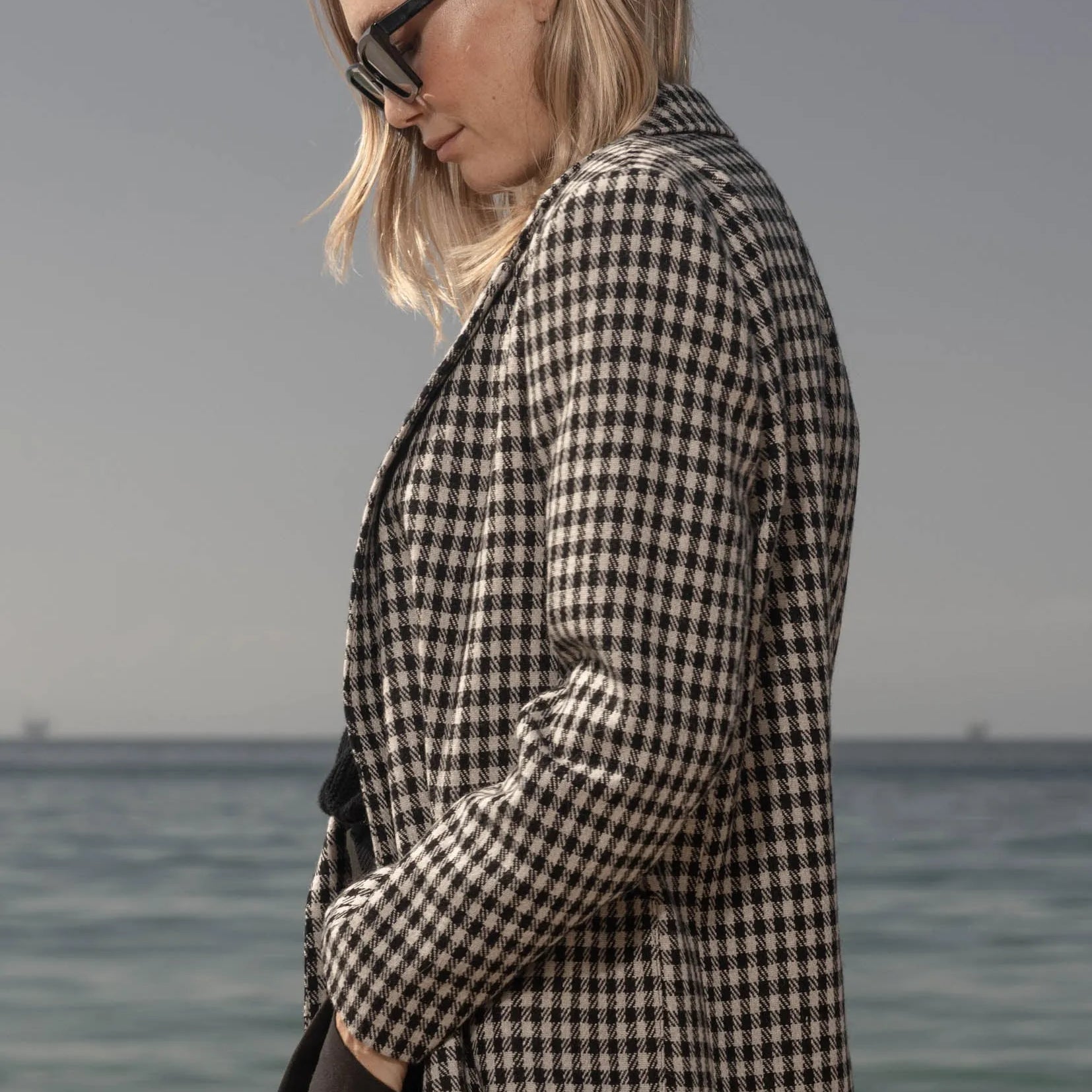 Wallace Blazer - Check Wool - Heidi Merrick