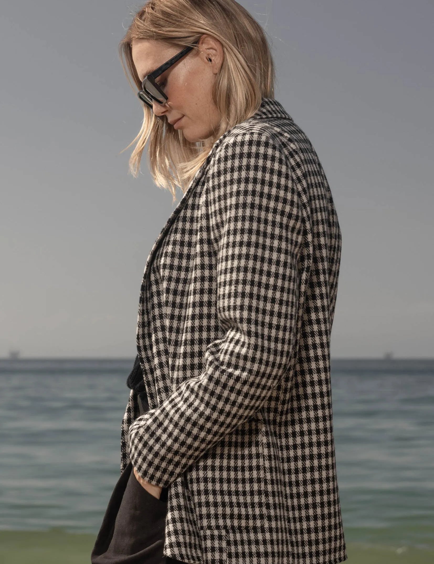 Wallace Blazer - Check Wool - Heidi Merrick