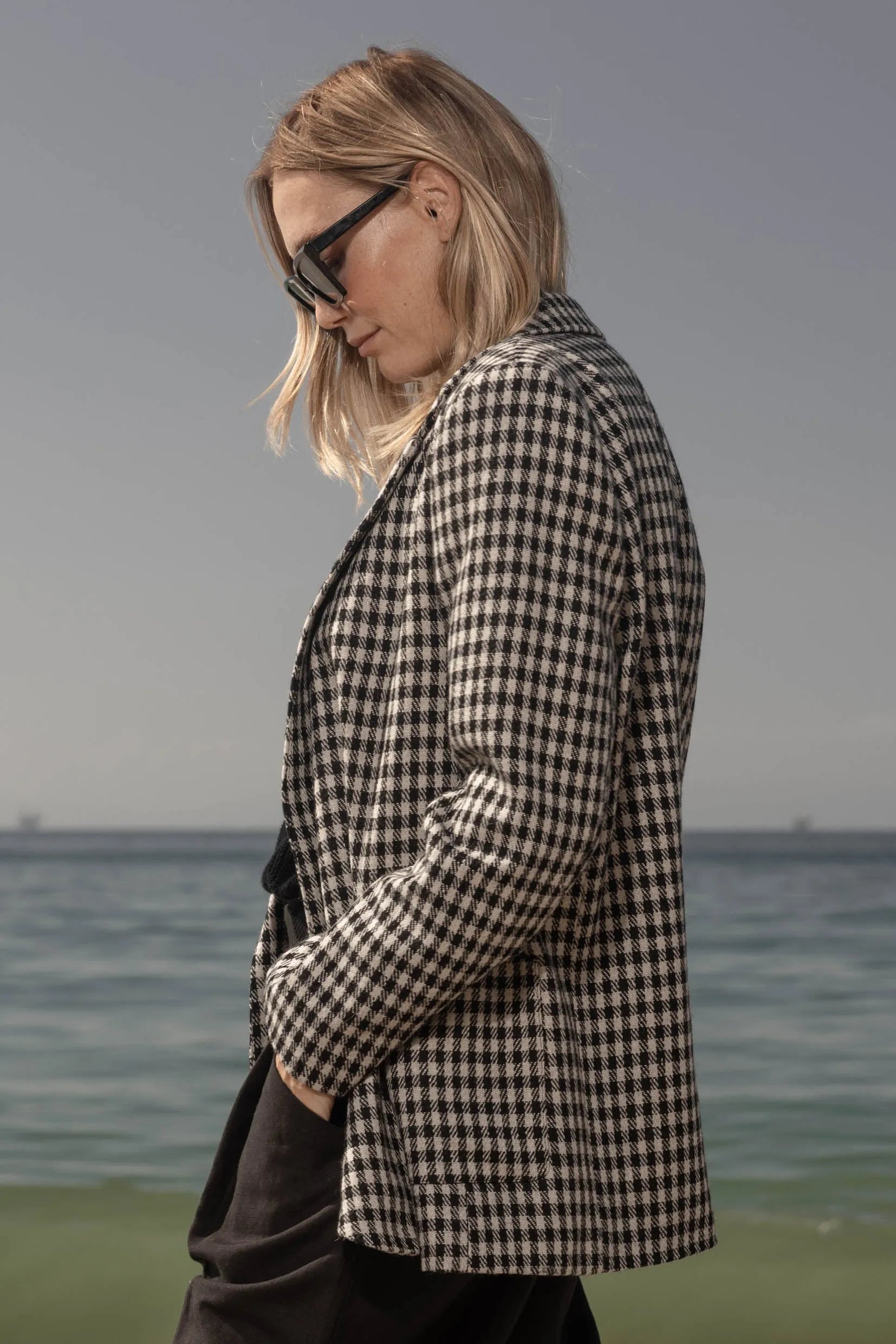 Wallace Blazer - Check Wool - Heidi Merrick