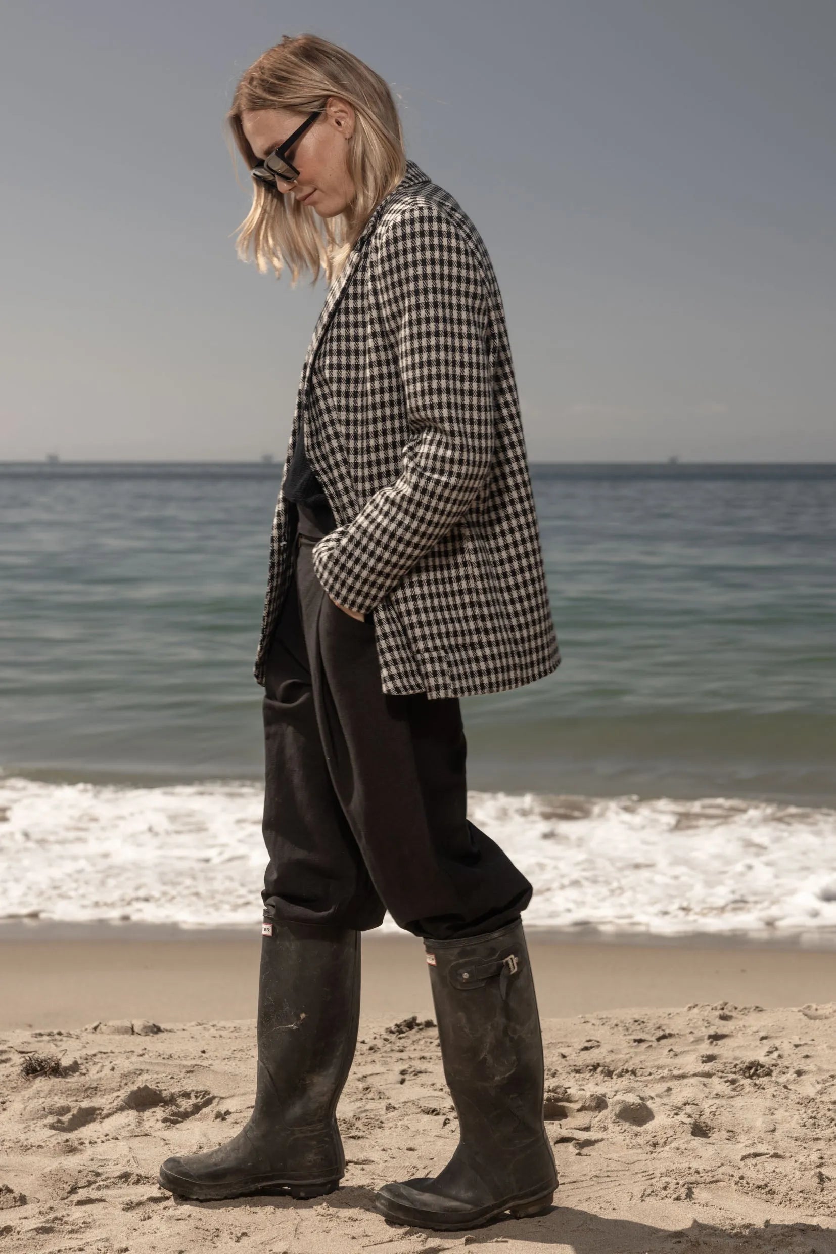 Wallace Blazer - Check Wool - Heidi Merrick