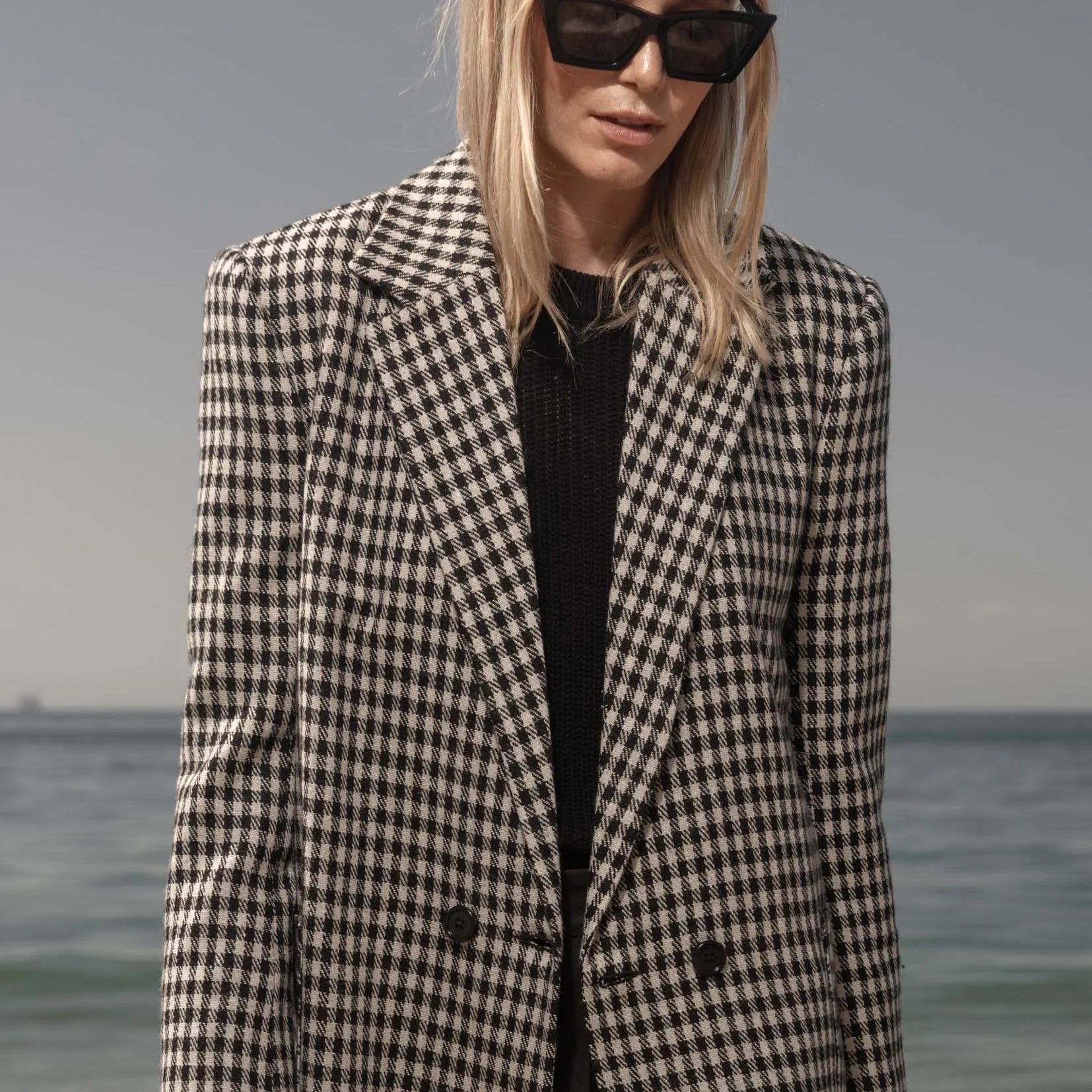 Wallace Blazer - Check Wool - Heidi Merrick
