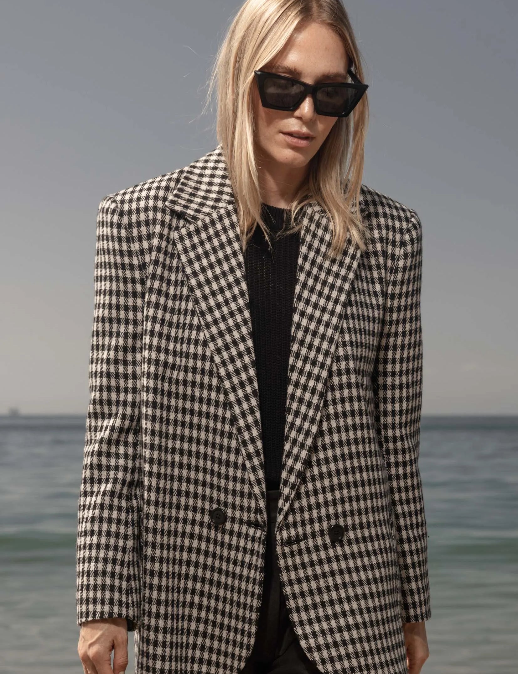 Wallace Blazer - Check Wool - Heidi Merrick