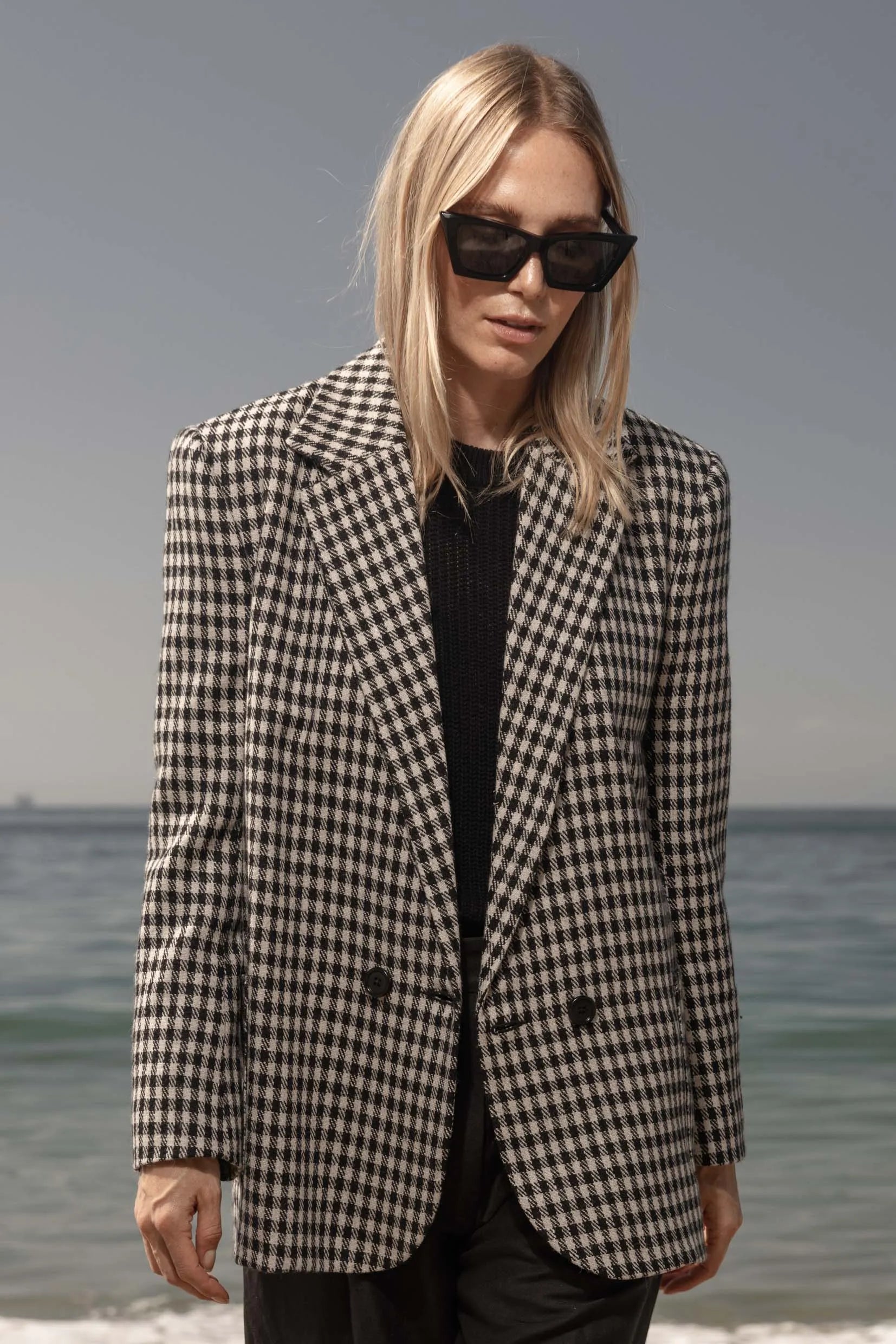 Wallace Blazer - Check Wool - Heidi Merrick