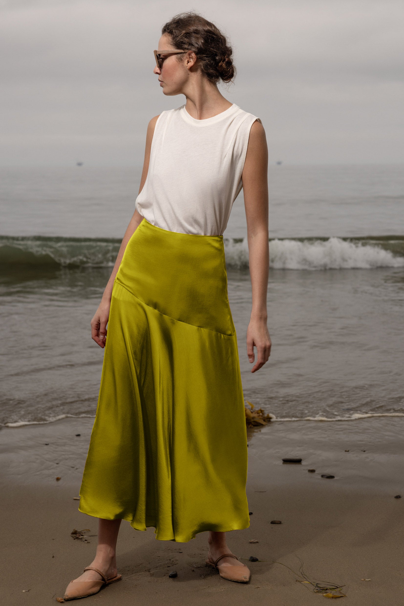 Kite Skirt - Chartreuse - Heidi Merrick